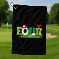 4th Birthday Golf Theme 4 Year Old Sport Party Golf Towel thumb 1
