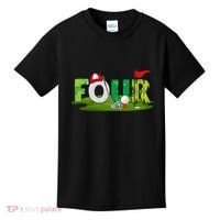 4th Birthday Golf Theme 4 Year Old Sport Party Kids T-Shirt thumb 0