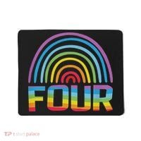 4th Birthday Gift Rainbow Fan 4 Years Old 4 Bday Mousepad thumb 0