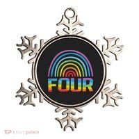 4th Birthday Gift Rainbow Fan 4 Years Old 4 Bday Ornament thumb 0