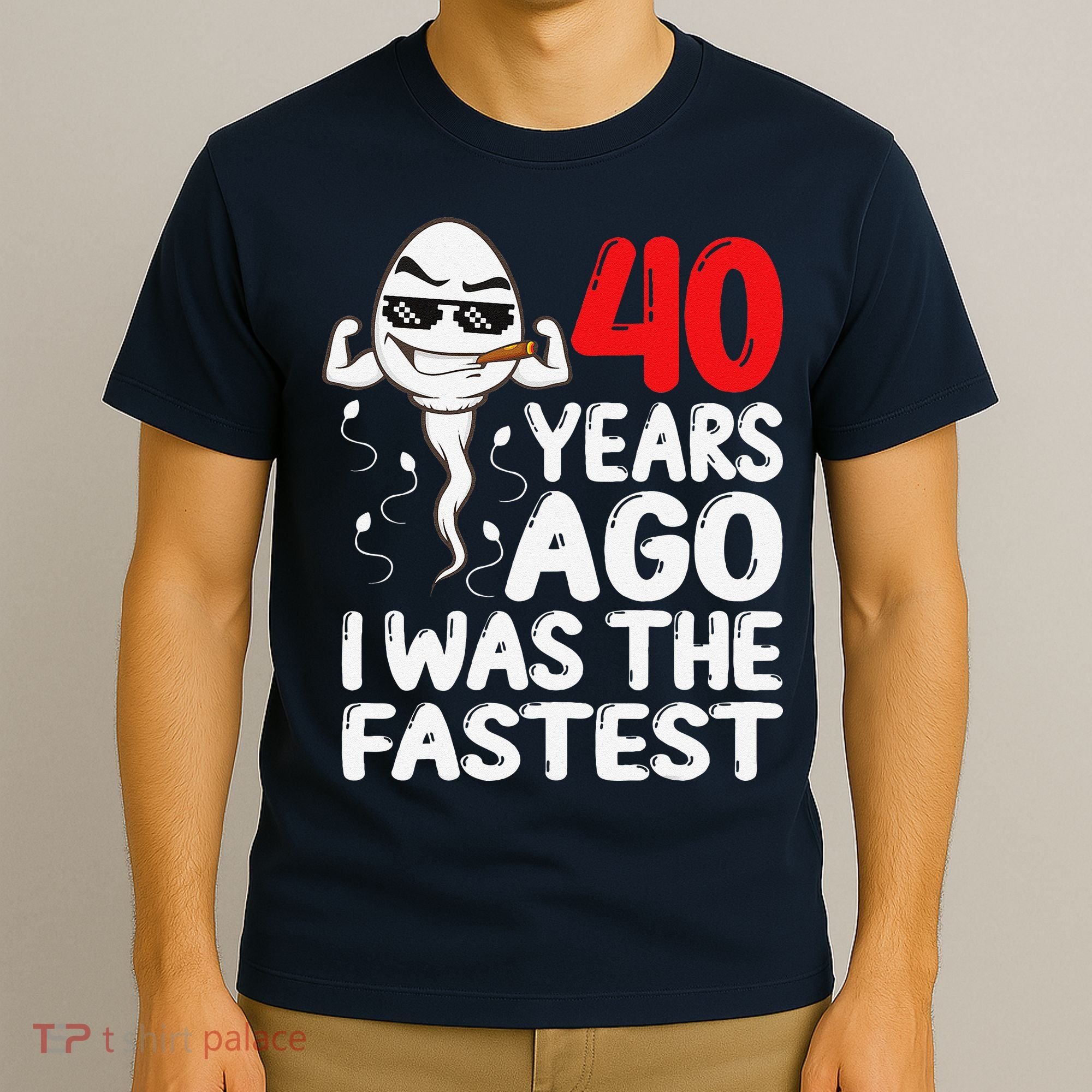 40th Birthday Gag Dress 40 Years Ago I Was The Fastest Funny T-Shirt