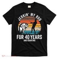 40th Birthday Gift For Fisherman Funny Fishing 40 Bday T-Shirt thumb 0