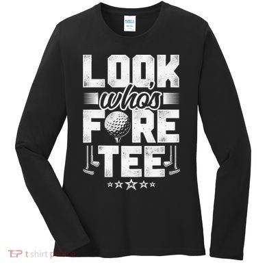 40th Birthday Golfer Golfing 40 Bday Gift For Golf Player Women's Long Sleeve Shirt