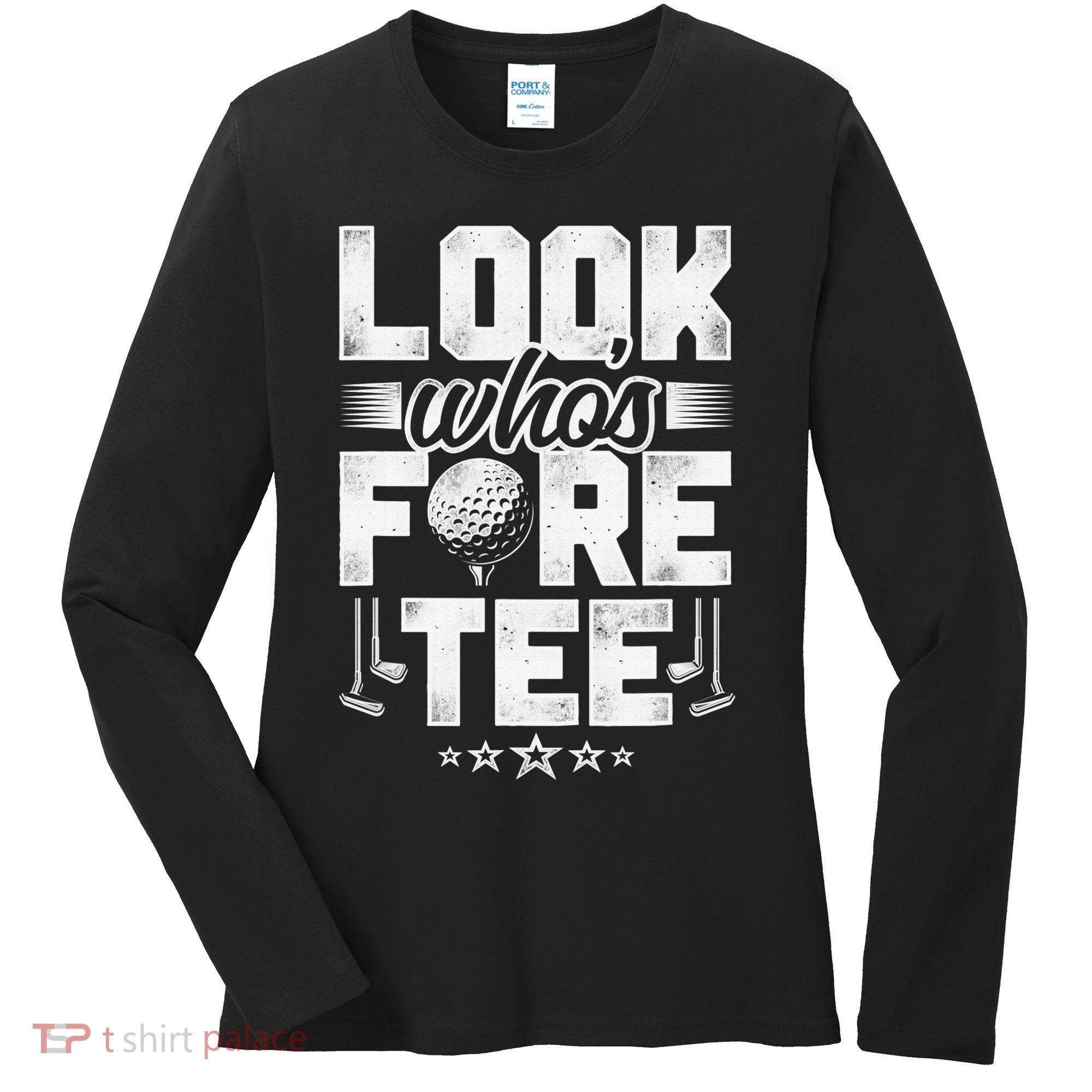 40th Birthday Golfer Golfing 40 Bday Gift For Golf Player Women's Long Sleeve Shirt