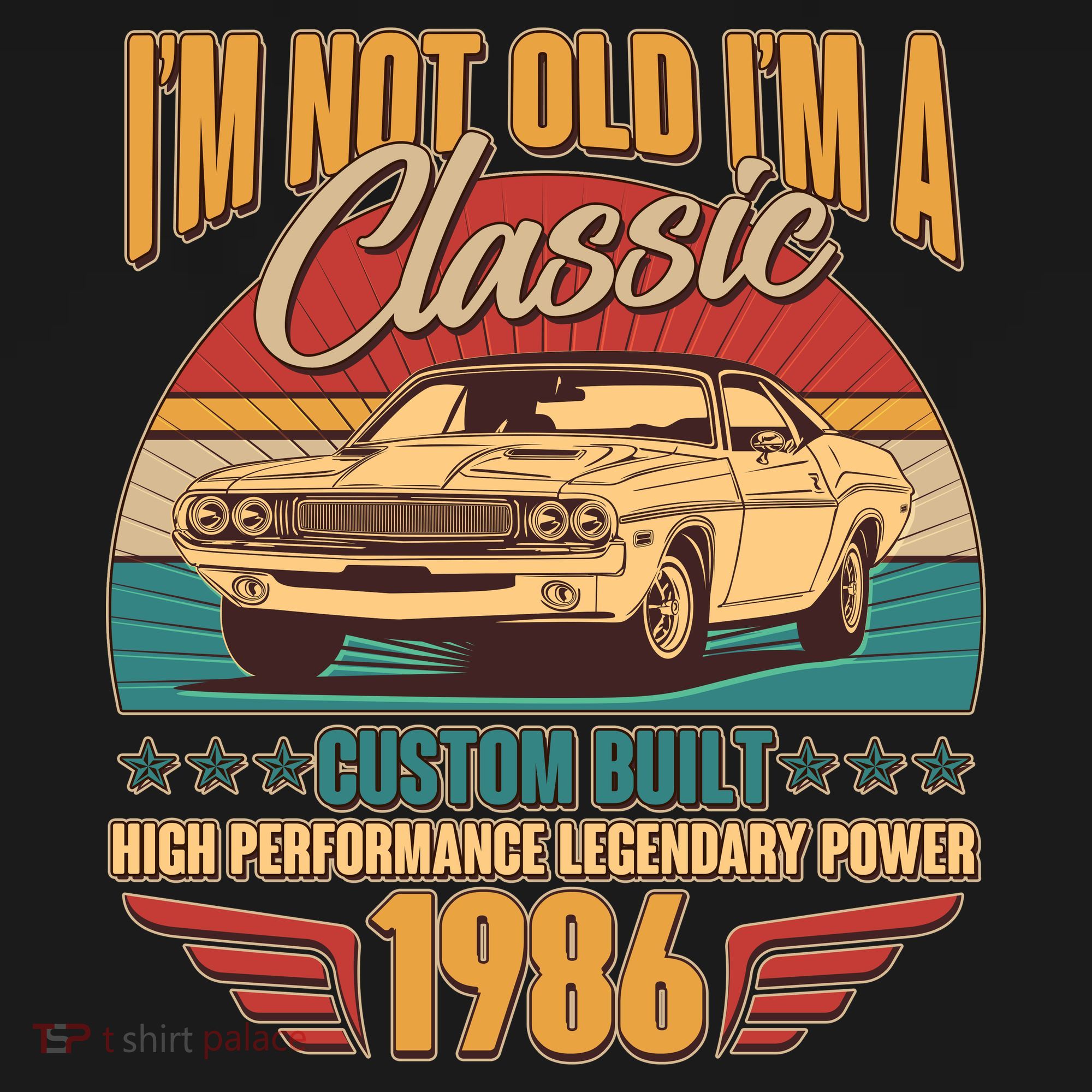 40th Birthday I'm Not Old I'm A Classic Custom Built Car 1986 Women's Hoodie