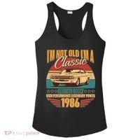 40th Birthday I'm Not Old I'm A Classic Custom Built Car 1986 Ladies PosiCharge Competitor Racerback Tank thumb 0