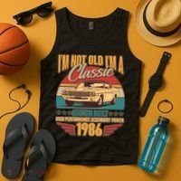 40th Birthday I'm Not Old I'm A Classic Custom Built Car 1986 Tank Top thumb 4