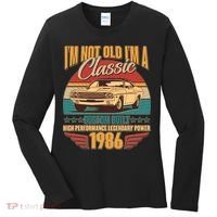 40th Birthday I'm Not Old I'm A Classic Custom Built Car 1986 Women's Long Sleeve Shirt thumb 0