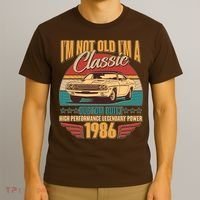 40th Birthday I'm Not Old I'm A Classic Custom Built Car 1986 T-Shirt thumb 3