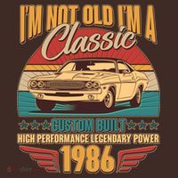 40th Birthday I'm Not Old I'm A Classic Custom Built Car 1986 Mousepad thumb 1