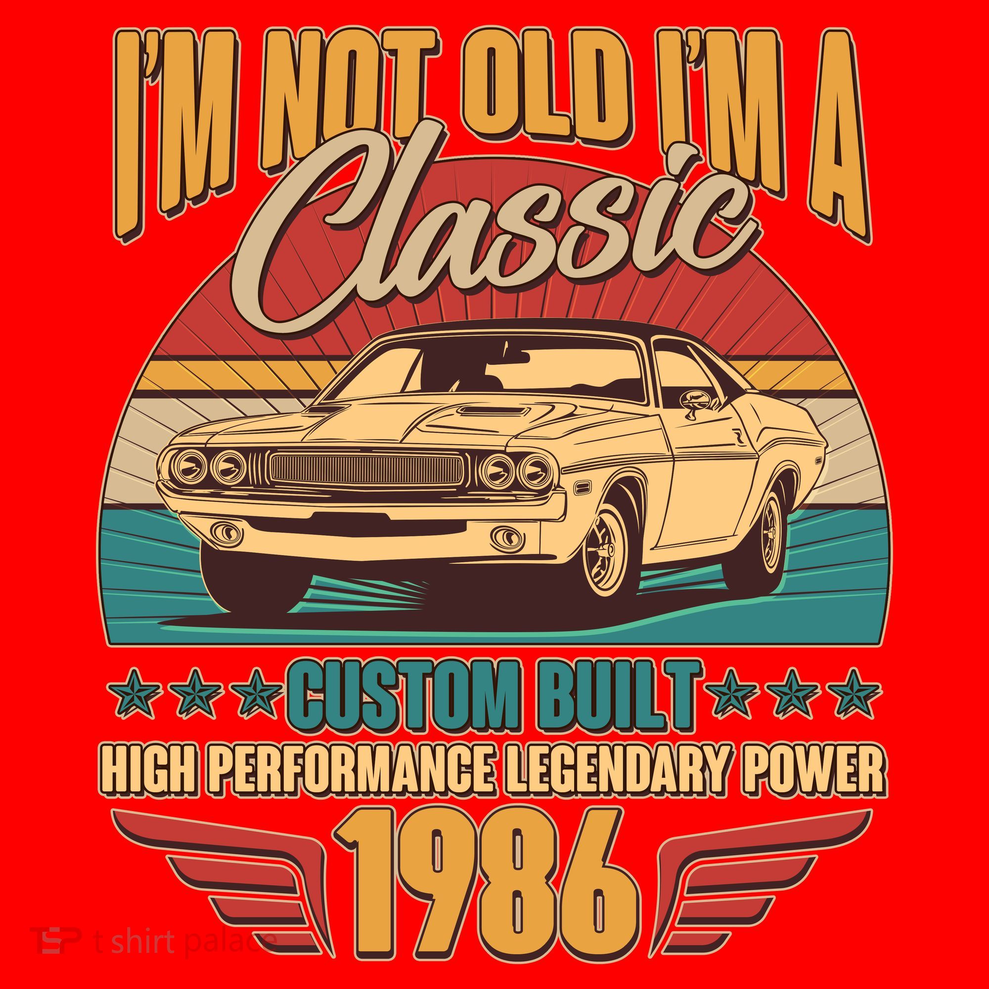 40th Birthday I'm Not Old I'm A Classic Custom Built Car 1986 Santa Hat
