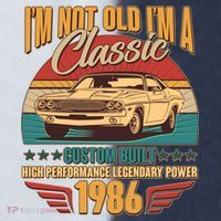 40th Birthday I'm Not Old I'm A Classic Custom Built Car 1986 Sport-Tek Competitor United Soccer Jersey thumb 4