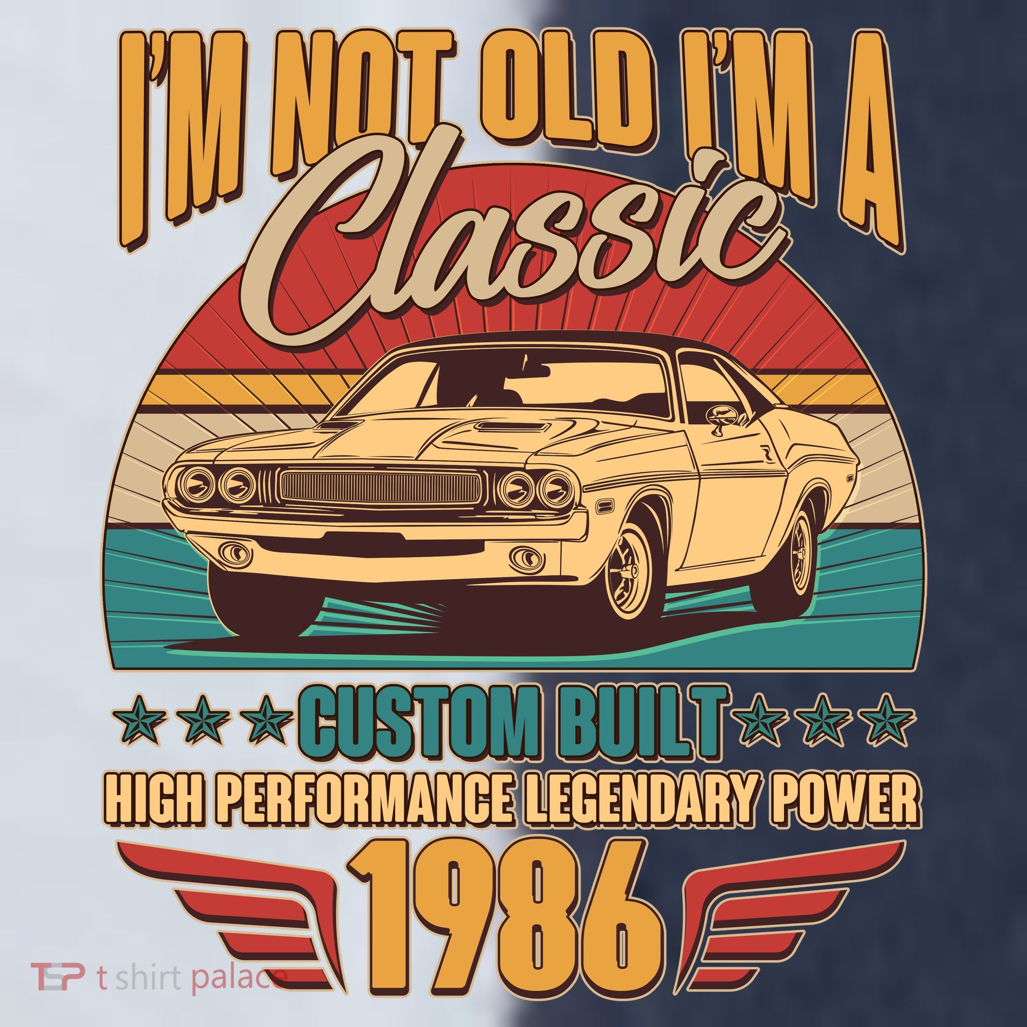 40th Birthday I'm Not Old I'm A Classic Custom Built Car 1986 Sport-Tek Competitor United Soccer Jersey