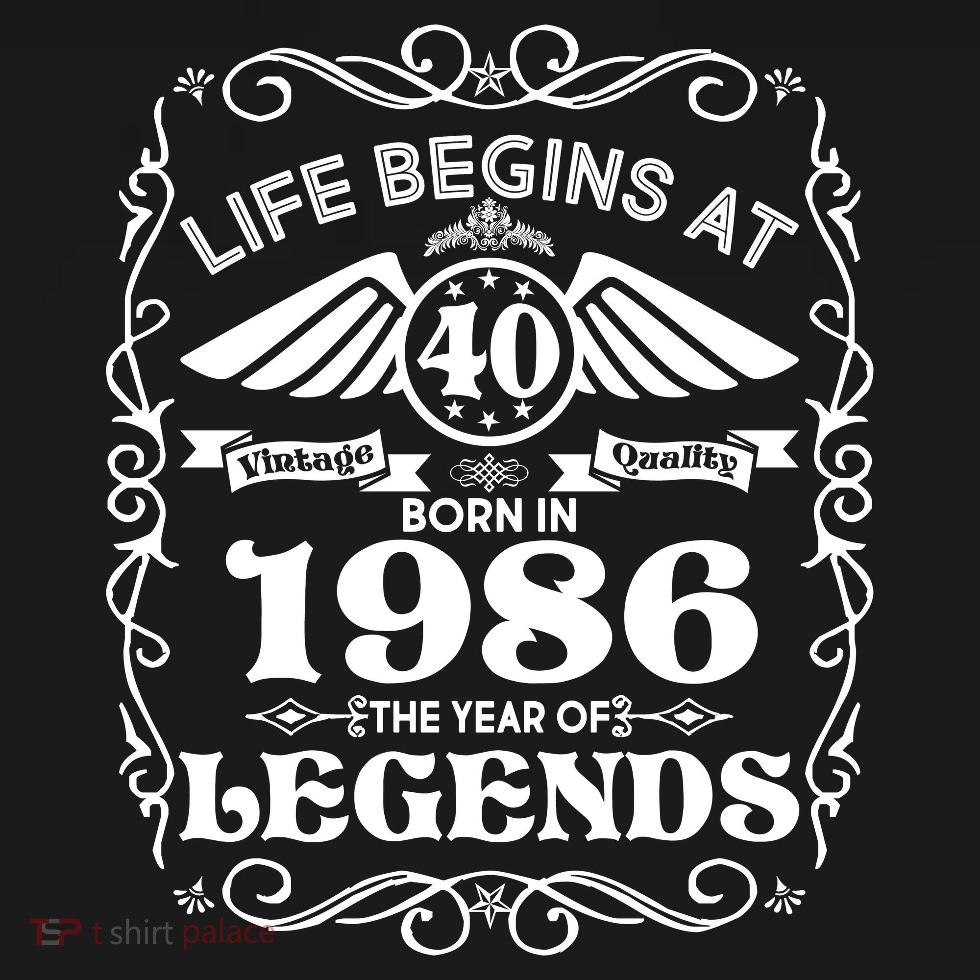 40th Birthday Life Begins At 40 Born In 1986 The Year Of Legends Women's Tank Top