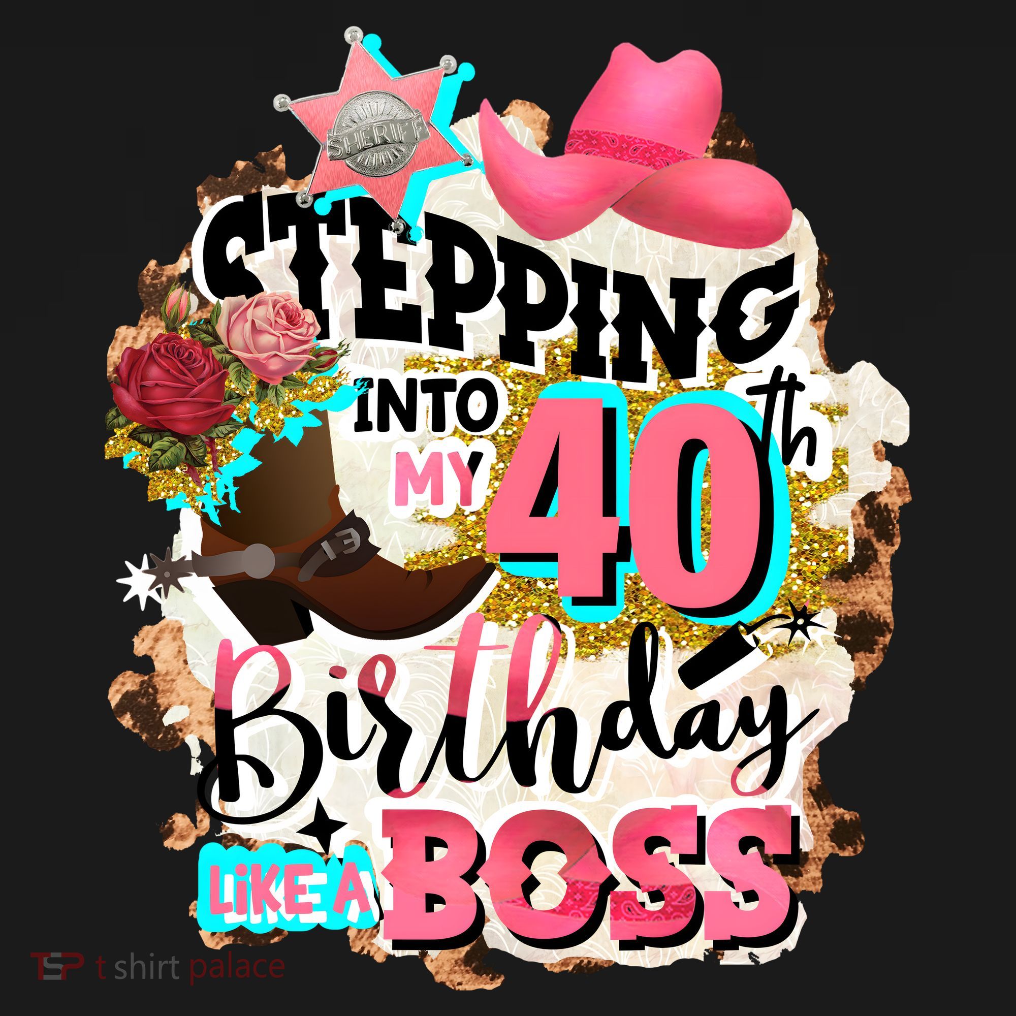 40th Birthday Like A Boss Rodeo Cowboy Funny Cute Coaster