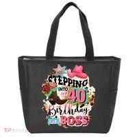 40th Birthday Like A Boss Rodeo Cowboy Funny Cute Tote Bag thumb 0