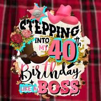 40th Birthday Like A Boss Rodeo Cowboy Funny Cute Men's Flannel Plaid Pajama Pants thumb 2