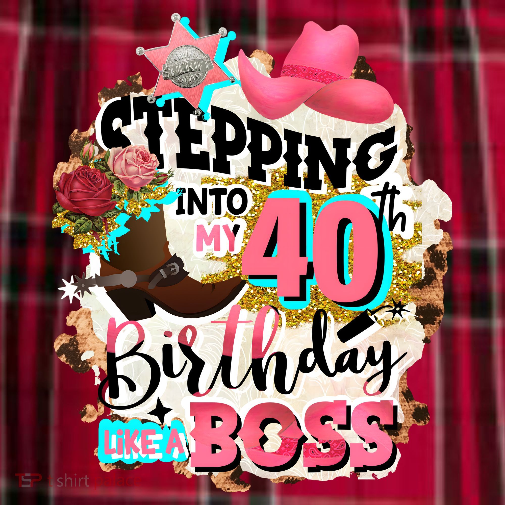 40th Birthday Like A Boss Rodeo Cowboy Funny Cute Men's Flannel Plaid Pajama Pants