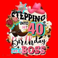 40th Birthday Like A Boss Rodeo Cowboy Funny Cute Santa Hat thumb 1