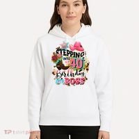40th Birthday Like A Boss Rodeo Cowboy Funny Cute Hoodie thumb 5