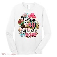 40th Birthday Like A Boss Rodeo Cowboy Funny Cute Long Sleeve Shirt thumb 0