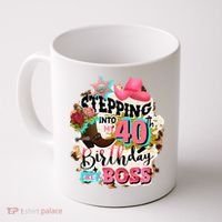40th Birthday Like A Boss Rodeo Cowboy Funny Cute Coffee Mug thumb 0