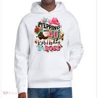 40th Birthday Like A Boss Rodeo Cowboy Funny Cute District V.I.T. Heavyweight Hoodie thumb 0