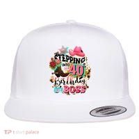 40th Birthday Like A Boss Rodeo Cowboy Funny Cute Flat Bill Trucker Hat thumb 0