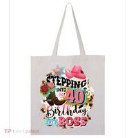 40th Birthday Like A Boss Rodeo Cowboy Funny Cute Tote Bag thumb 0