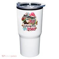40th Birthday Like A Boss Rodeo Cowboy Funny Cute Tumbler thumb 0