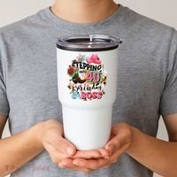 40th Birthday Like A Boss Rodeo Cowboy Funny Cute Tumbler thumb 2