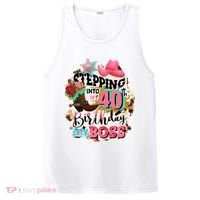 40th Birthday Like A Boss Rodeo Cowboy Funny Cute PosiCharge Competitor Tank thumb 0