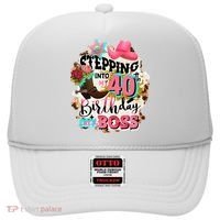 40th Birthday Like A Boss Rodeo Cowboy Funny Cute Hat thumb 0