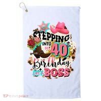 40th Birthday Like A Boss Rodeo Cowboy Funny Cute Golf Towel thumb 0