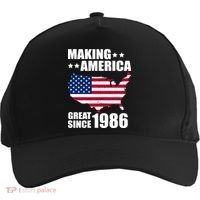 40th Birthday Making American Great Since 1986 Five-Panel Snapback Cap thumb 0