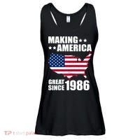 40th Birthday Making American Great Since 1986 Ladies Essential Flowy Tank thumb 0