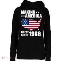 40th Birthday Making American Great Since 1986 Womens Funnel Neck Pullover Hood thumb 0