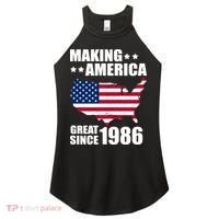 40th Birthday Making American Great Since 1986 Women's Perfect Tri Rocker Tank thumb 0