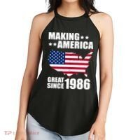 40th Birthday Making American Great Since 1986 Women's Perfect Tri Rocker Tank thumb 2