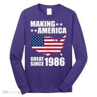 40th Birthday Making American Great Since 1986 Long Sleeve Shirt thumb 0