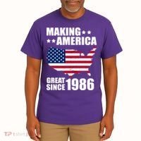 40th Birthday Making American Great Since 1986 Tall T-Shirt thumb 2