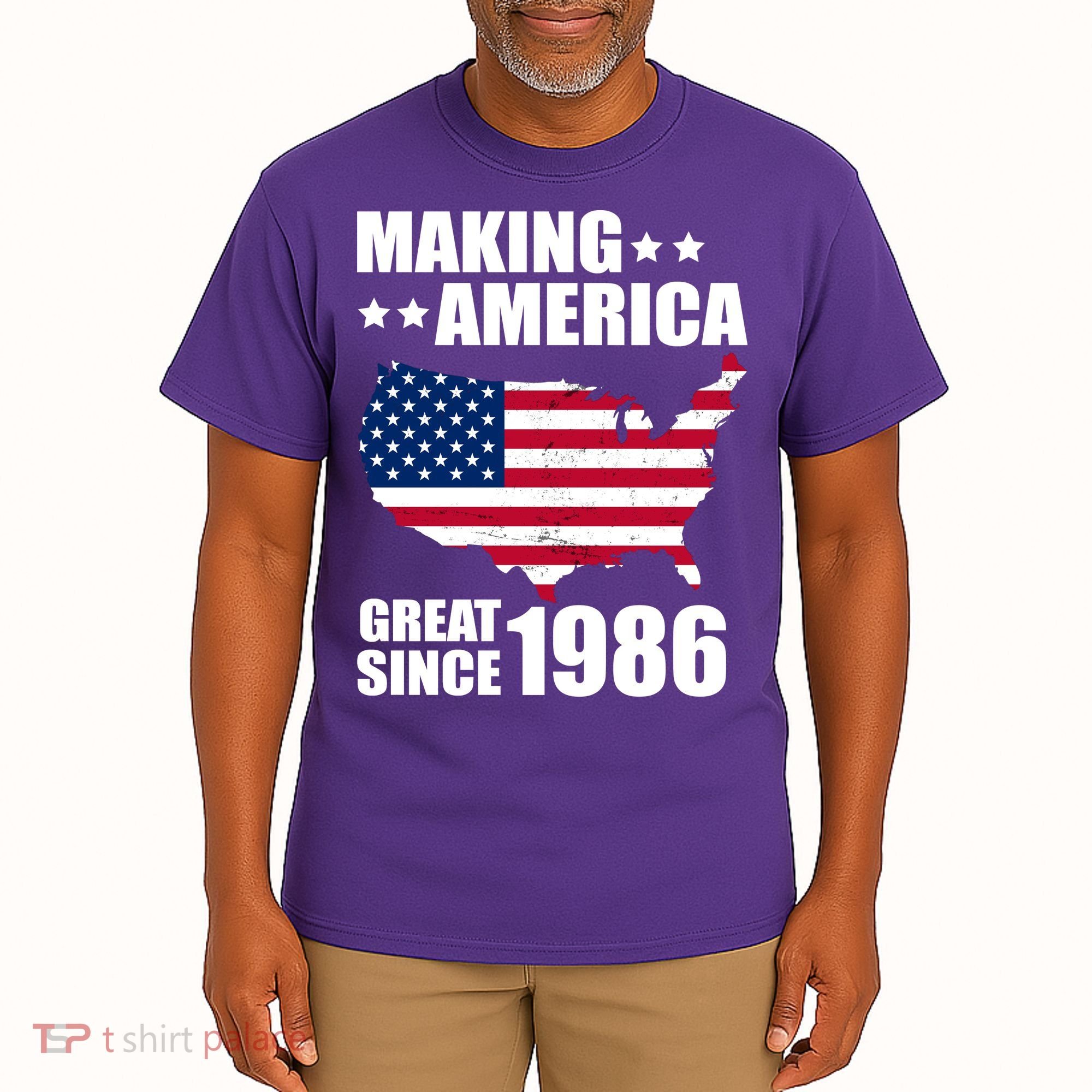 40th Birthday Making American Great Since 1986 Tall T-Shirt