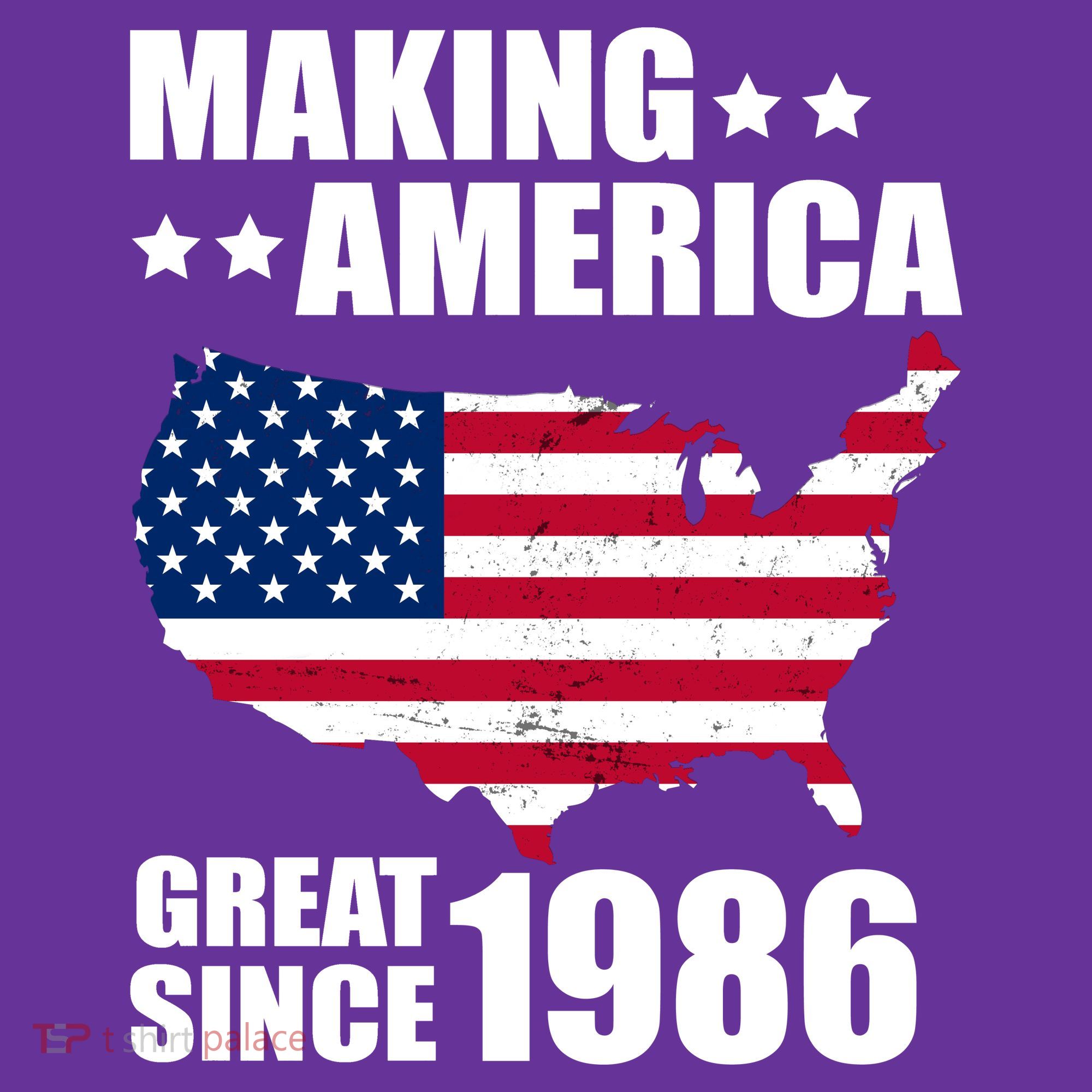 40th Birthday Making American Great Since 1986 Tall T-Shirt