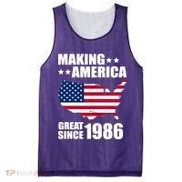 40th Birthday Making American Great Since 1986 Mesh Reversible Basketball Jersey Tank thumb 0