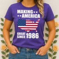 40th Birthday Making American Great Since 1986 Women's T-Shirt thumb 2