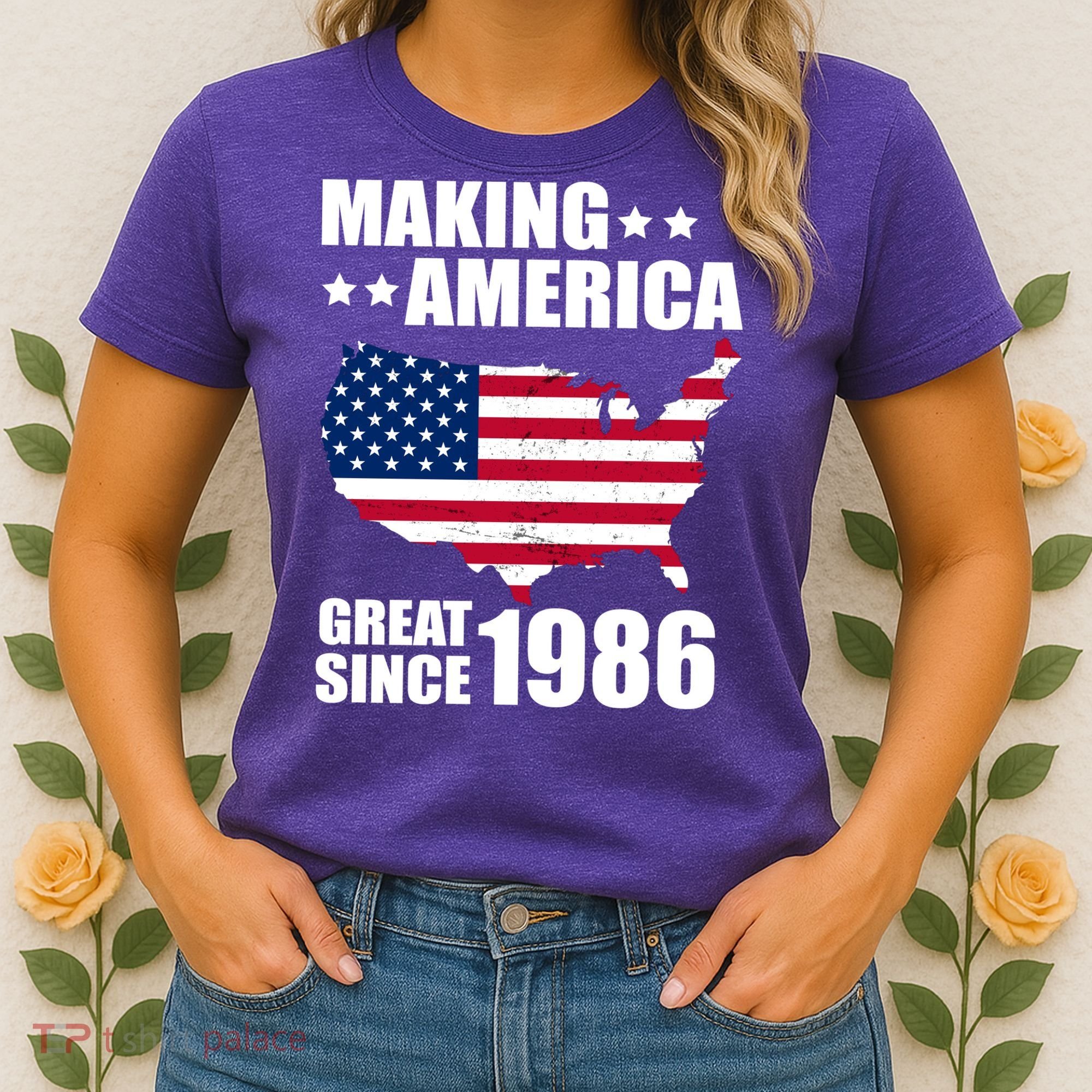 40th Birthday Making American Great Since 1986 Women's T-Shirt