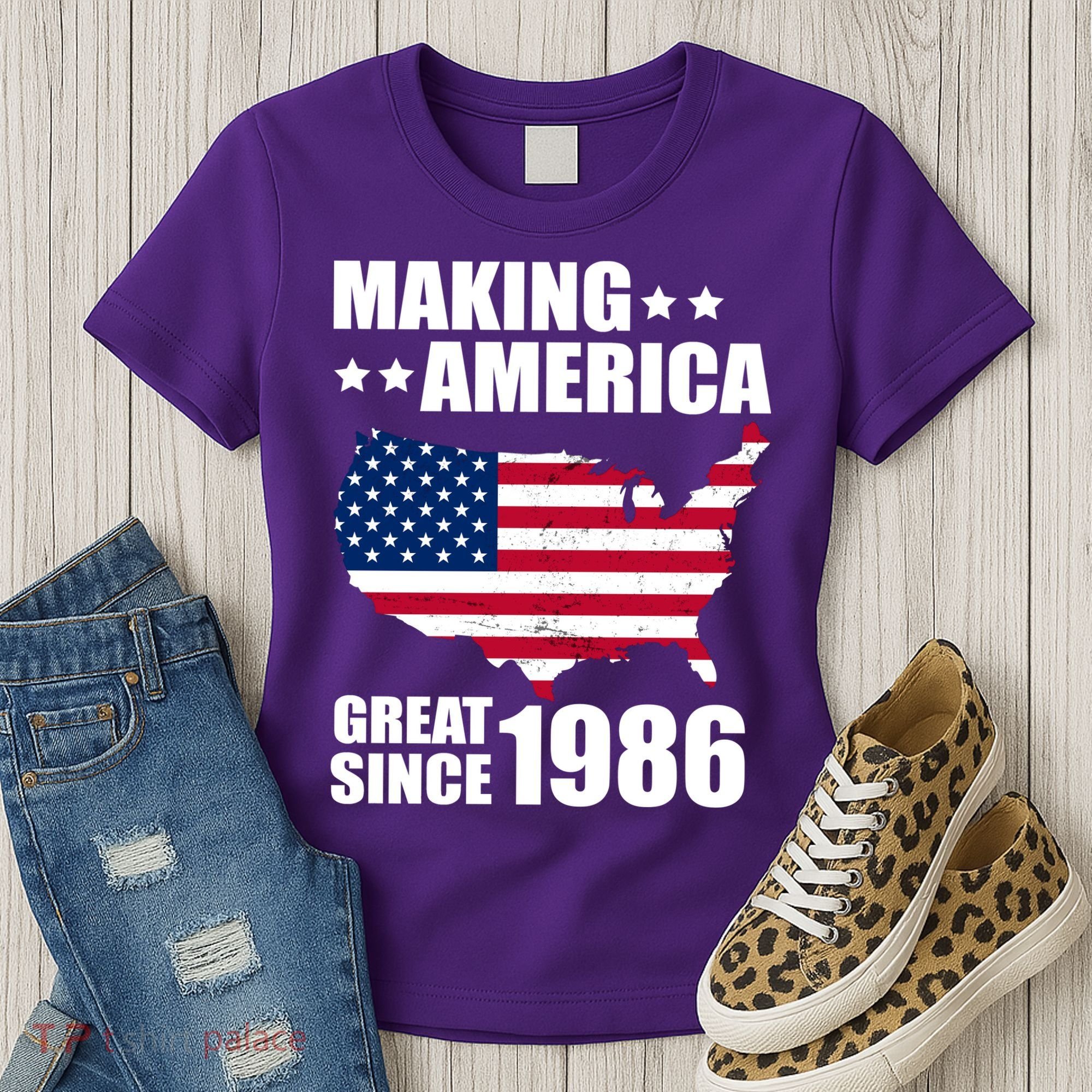 40th Birthday Making American Great Since 1986 Women's T-Shirt