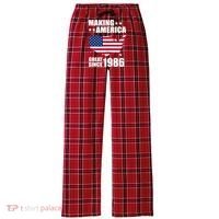 40th Birthday Making American Great Since 1986 Women's Flannel Plaid Pajama Pants thumb 0