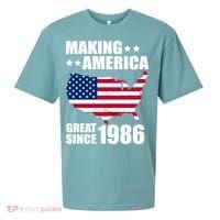40th Birthday Making American Great Since 1986 Sueded Cloud Jersey T-Shirt thumb 0