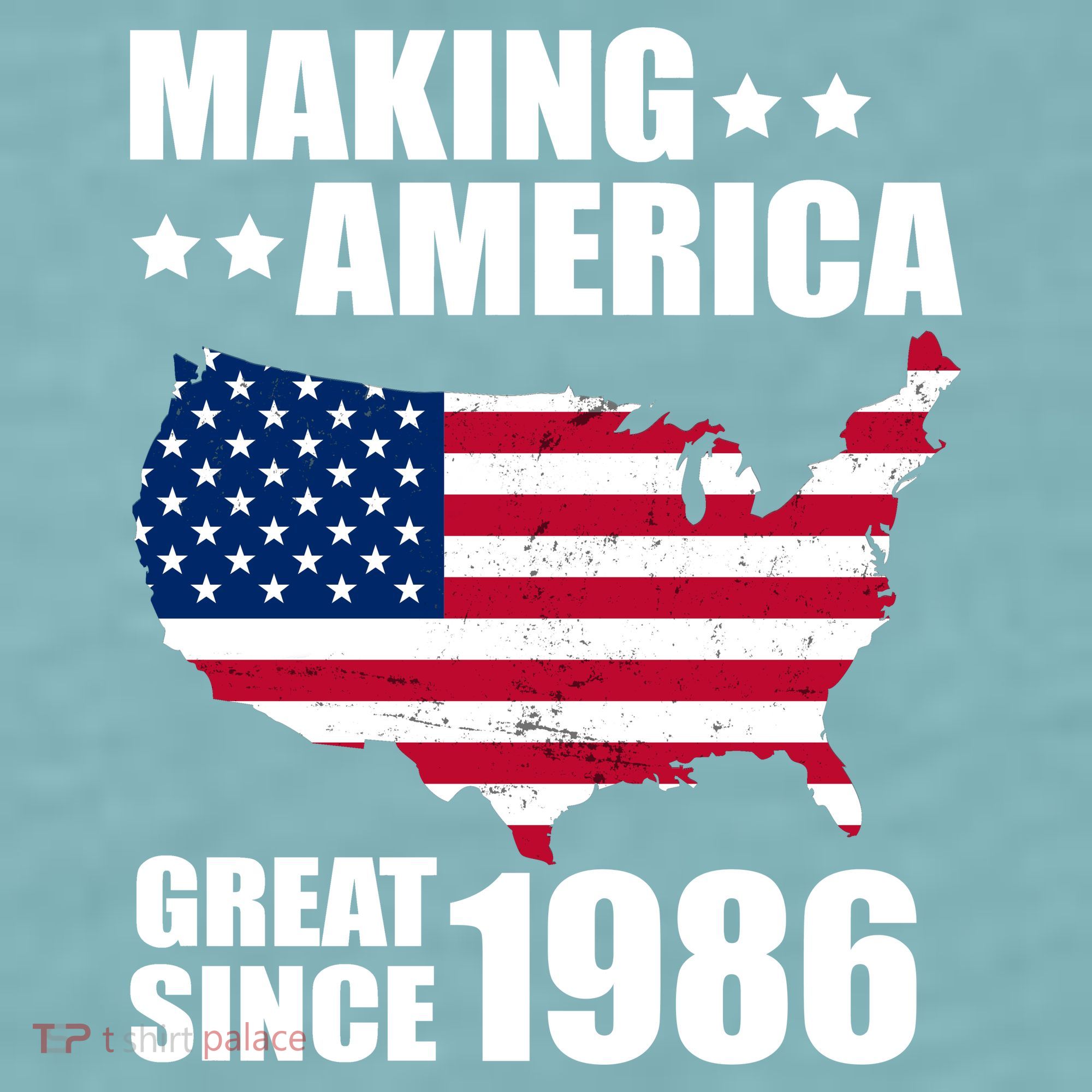 40th Birthday Making American Great Since 1986 Sueded Cloud Jersey T-Shirt